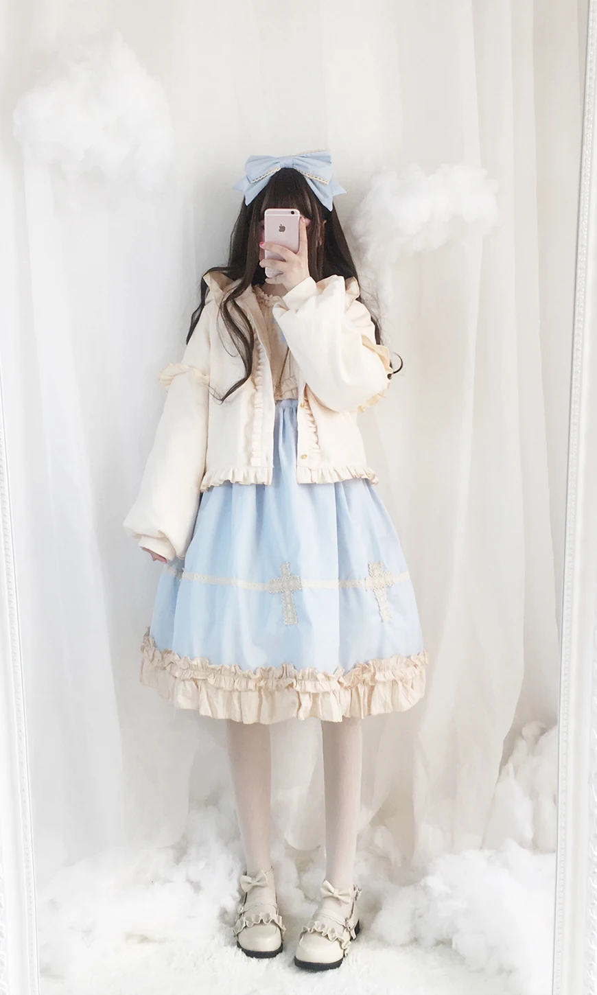 Harajuku уличная мода крест Косплей сладкое женское платье мягкие японские игрушки в готическом стиле цельное платье Лолита милое платье для девочек-подростков
