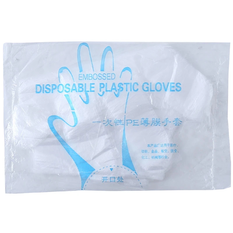 100pcs/pack Disposable Household Gloves Plastic Gloves Restaurant BBQ Plastic Multifuctional