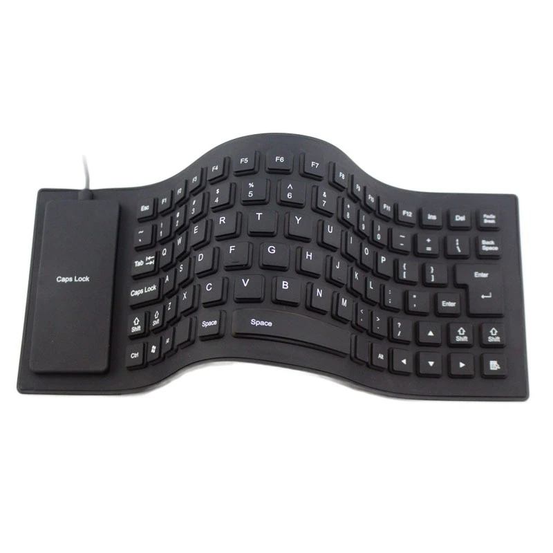 85 key Computer Keyboard Silicone Mute Soft Keyboard USB Wired Keyboard Portable Mini Laptop Pc
