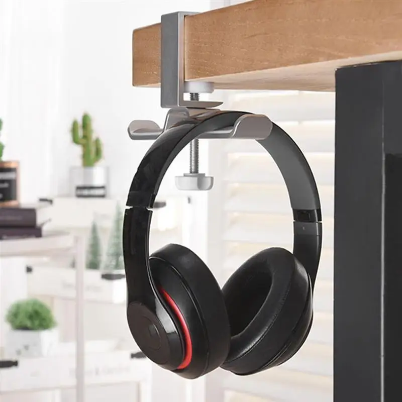 Universal Earphone Holder Hook Gaming Headset Hanger 360 Degree Swivel Headphone Stand Dual Hanging Mount Stand Accessories