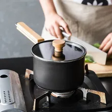 Антипригарный суповый горшок для молока, кухонная лапша кастрюля, индукционная плита для газона, универсальная с одной ручкой 16 см WF917405