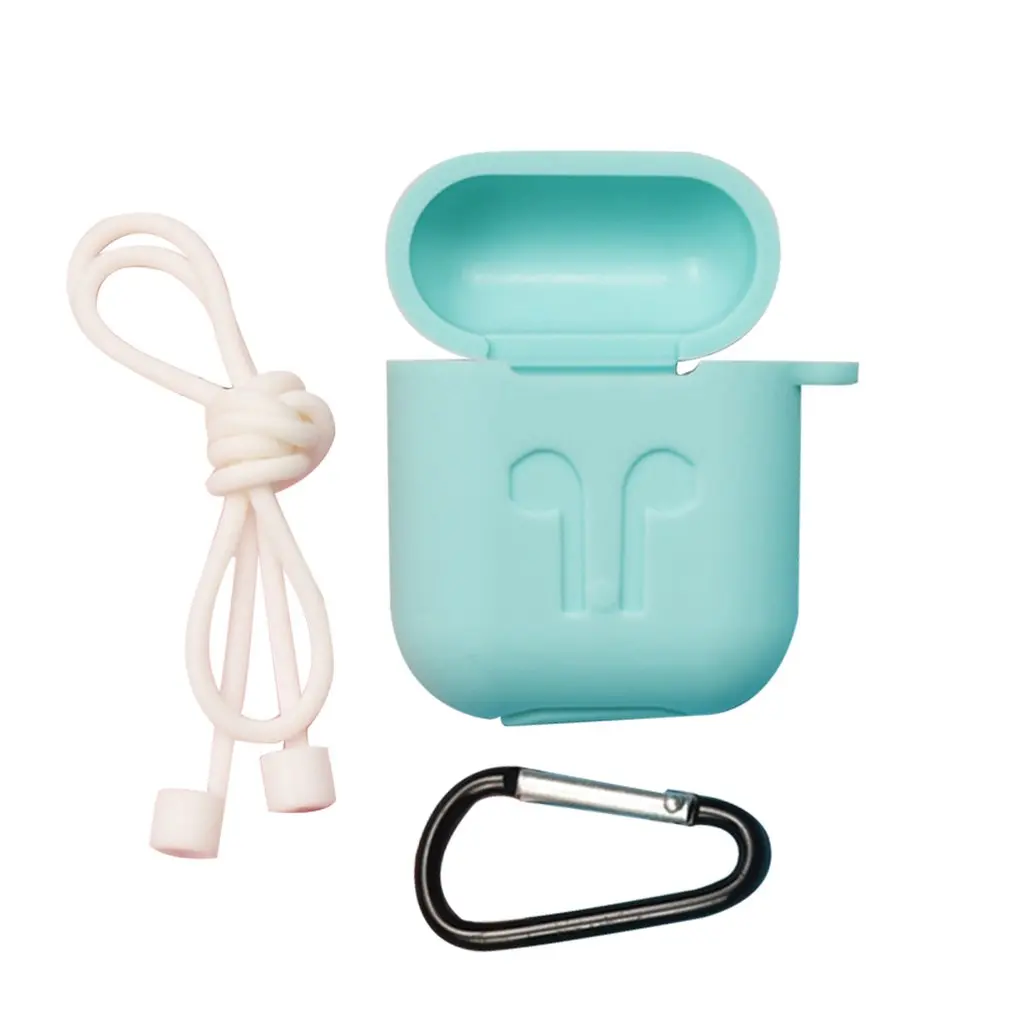 A Силиконовый чехол для Airpods защитный чехол анти-потеря провода наушники ремешок держатель для Apple Air Pod беспроводная гарнитура аксессуары - Цвет: A