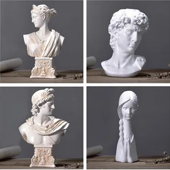 

David and Anna sculpture, statue artwork, home study desktop decorations, character avatars, business gifts