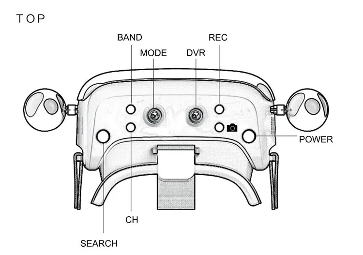 Topsky Model Airplane Video Glasses FPV Goggles Prime 1s First Viewing Angle Flight Image Transmission VR Glasses
