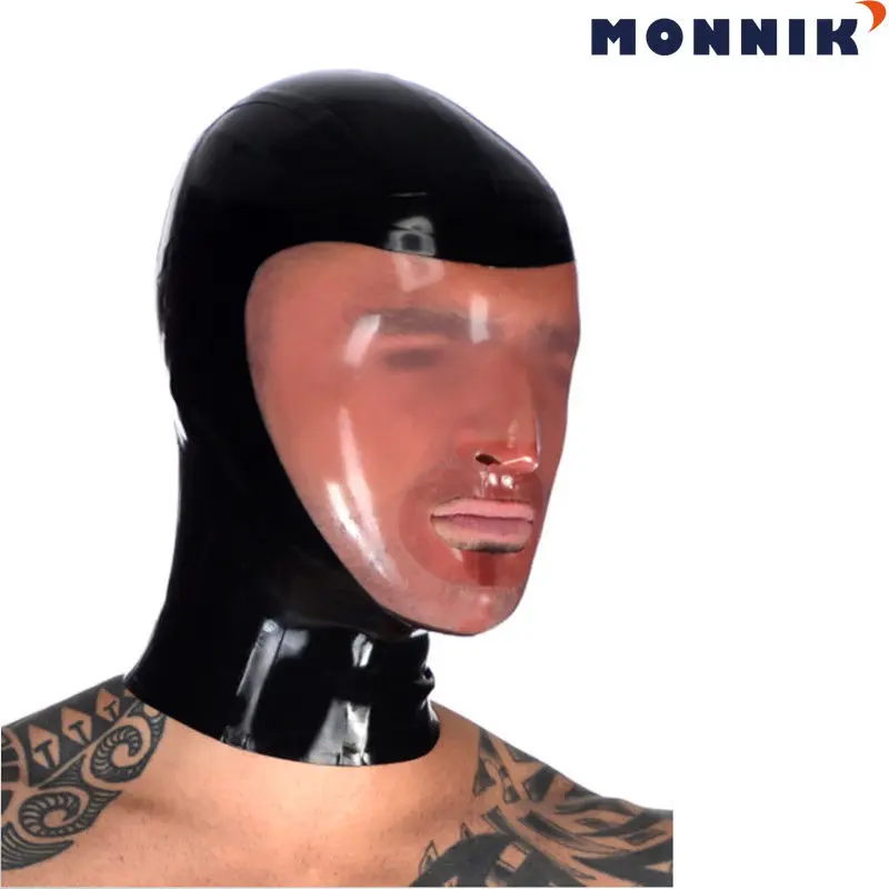 MONNIK латексная маска Мужская для лица Прозрачная крышка носа и губ с Черной