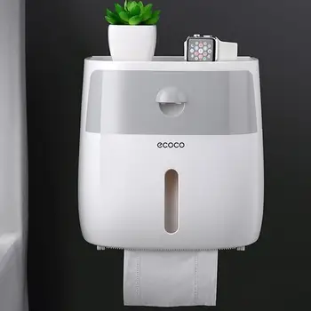 

Rolled Paper Towel Boxes Waterproof Double-Deck Paper Towel Boxes Storage Basket Wall-Mounted Paper Towel Boxes Fashionable