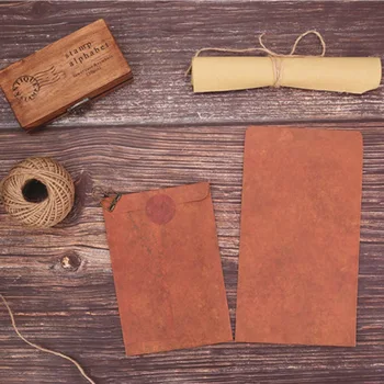 

Creative Vintage Envelope 10Pcs/set Creative Kraft Paper Envelopes DIY Decorative Envelope Small Paper School Office Supplies