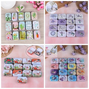 

Colorful Mini Jewelry Candy Box Sealed Jar Packing Boxes Small Storage Boxes Cans Coin Earrings Tin Tea Can Storage Box