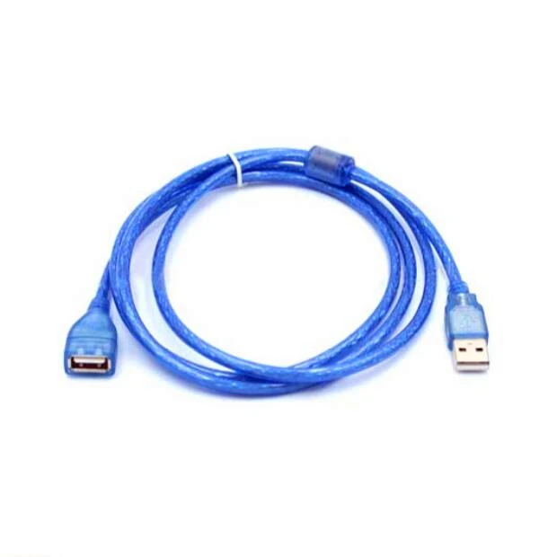 USB2.0 мужчина к гнездовому разъёму провод-удлинитель/AM to usb-кабель шнур/мужского и женского пола/прозрачный синий/провод из чистой меди