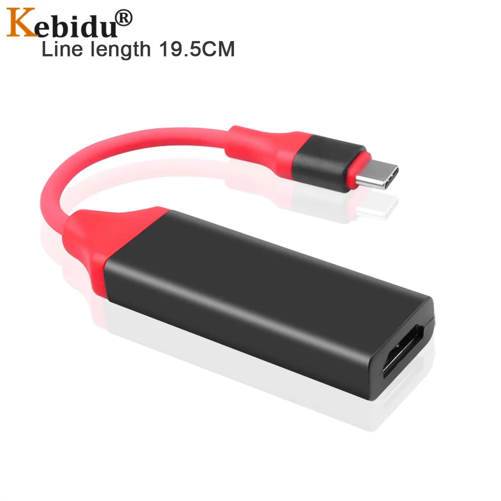 KEBIDU USB3.1 C к HDMI кабель адаптер 4 к штекер к женскому Тип C HDMI 4 к видео кабель конвертер для MacBook huawei Matebook samsung