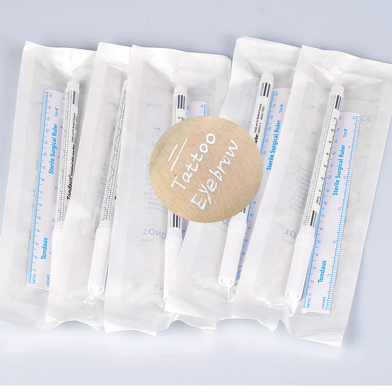 

20pcs White Tattoo Marker Pen Surgical Eyebrow Tattoo Skin Marker Pen Permanent Makeup eyebrow Supplier Microblading Accessories