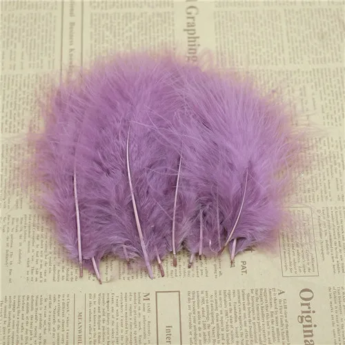 purple red Турецких перьев 6-10 см куриных паров перья индейки Марабу для карнавала Хэллоуин Рождество самодельные ювелирные украшения деко - Цвет: purple red