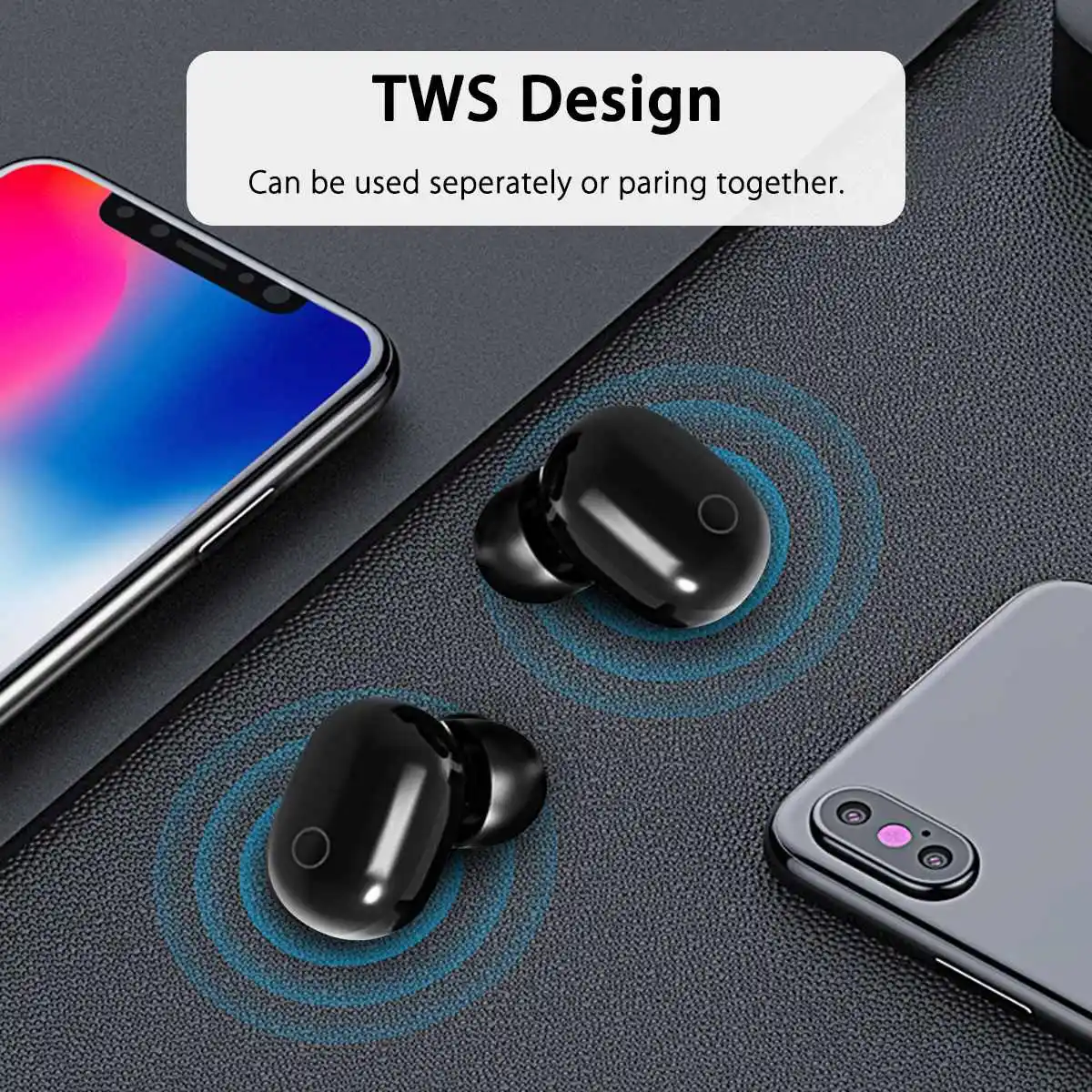 TWS bluetooth 5,0 наушники с сенсорным управлением спортивный водонепроницаемый светодиодный стерео дисплей мини беспроводные наушники гарнитура для Xiaomi