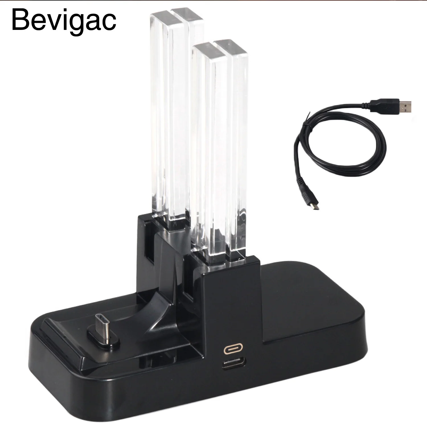 Bevigac Charger Charging Dock Station Stand with LED Indication Type C for Nintend Switch Joy-Con Pro Controller Game Console