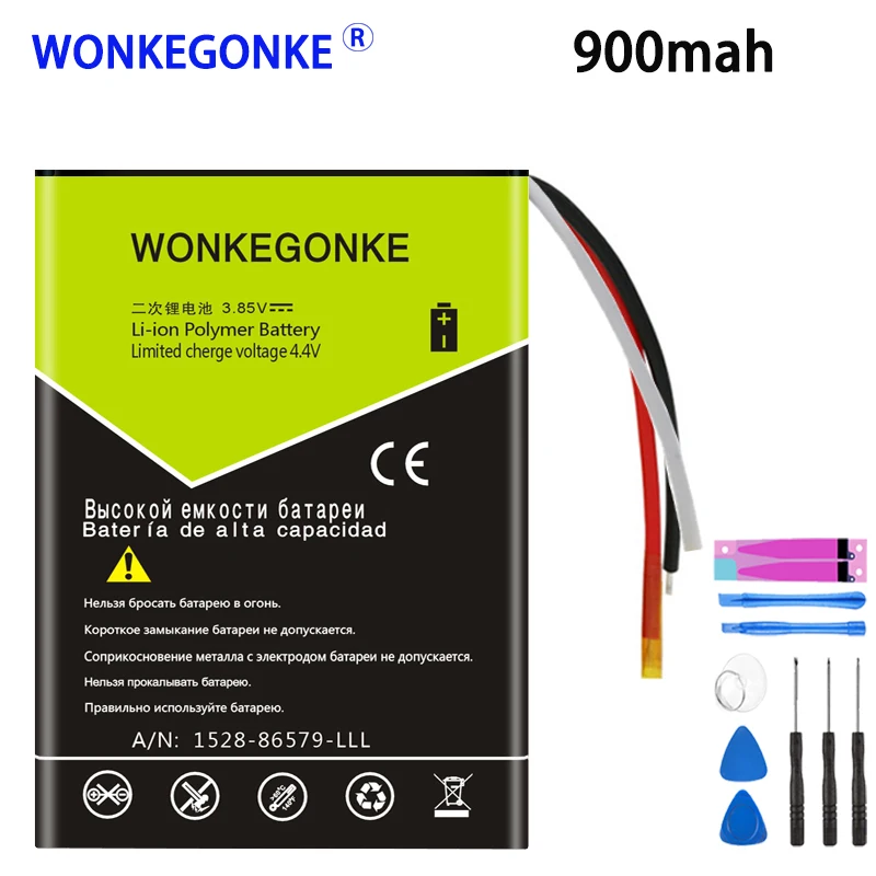 Аккумулятор WONKEGONKE 900 мАч для Sony 1-853-104-11 LIS1476 LIS1476MHPPC(SY6) PRS-T1 PRS-T2 PRS-T3 PRS-T3E PRS-T3S |