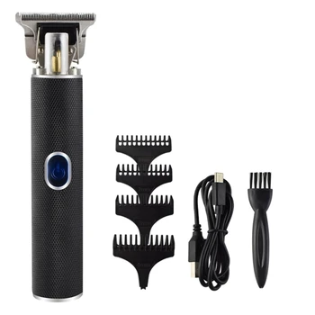 

Electric Outliner Hair Clippers Cordless Rechargeable Barber Grooming Kits Pro T-Blade Trimmer