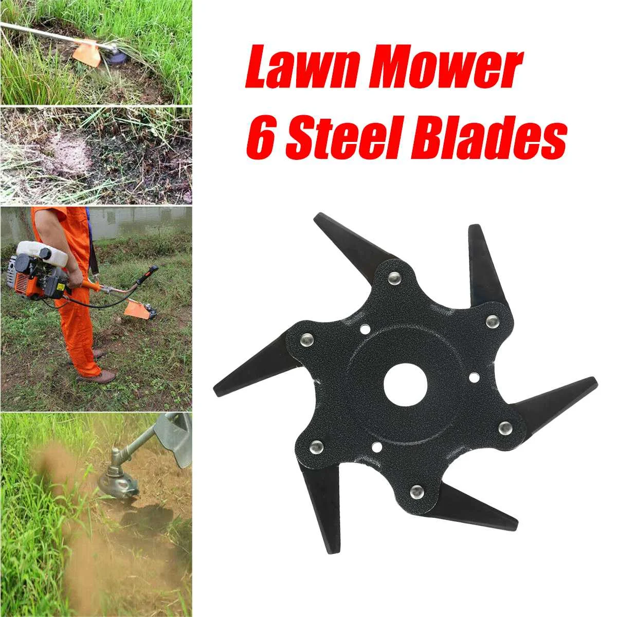 Universal 6 Teeth Grass Trimmer Blade Metal Blades Brush Grass Cutter