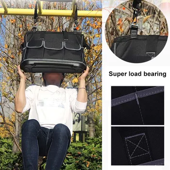 

Electrician Tools Hardware Storage Bag Oxford Cloth Wide Mouth Work Bag with Handles TSH Shop