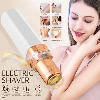 

Lady Electric Lipstick Shaver Smooth Painless Women Epilator Body Hair Remover Trimmer Depilator Removable Multi-Part Trim