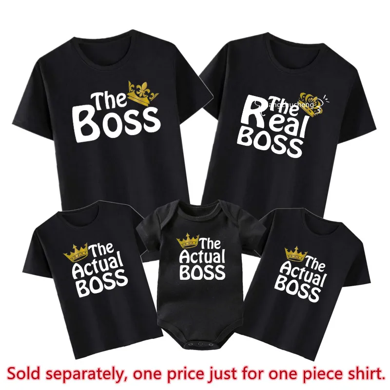 Funny Family Matching T-shirts Daddy Mommy and Me Shirts Baby Bodysuits Cotton Family Look Mother and Kids Outfits Gift Clothes 3