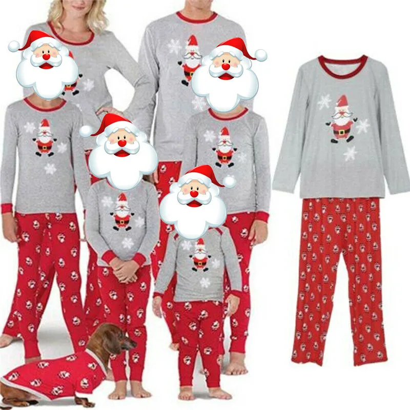 S-3XL; Семейные рождественские пижамы с Санта-Клаусом для взрослых, женщин и детей; Семейные комплекты; одежда для сна; Семейные пижамы - Цвет: As Shown
