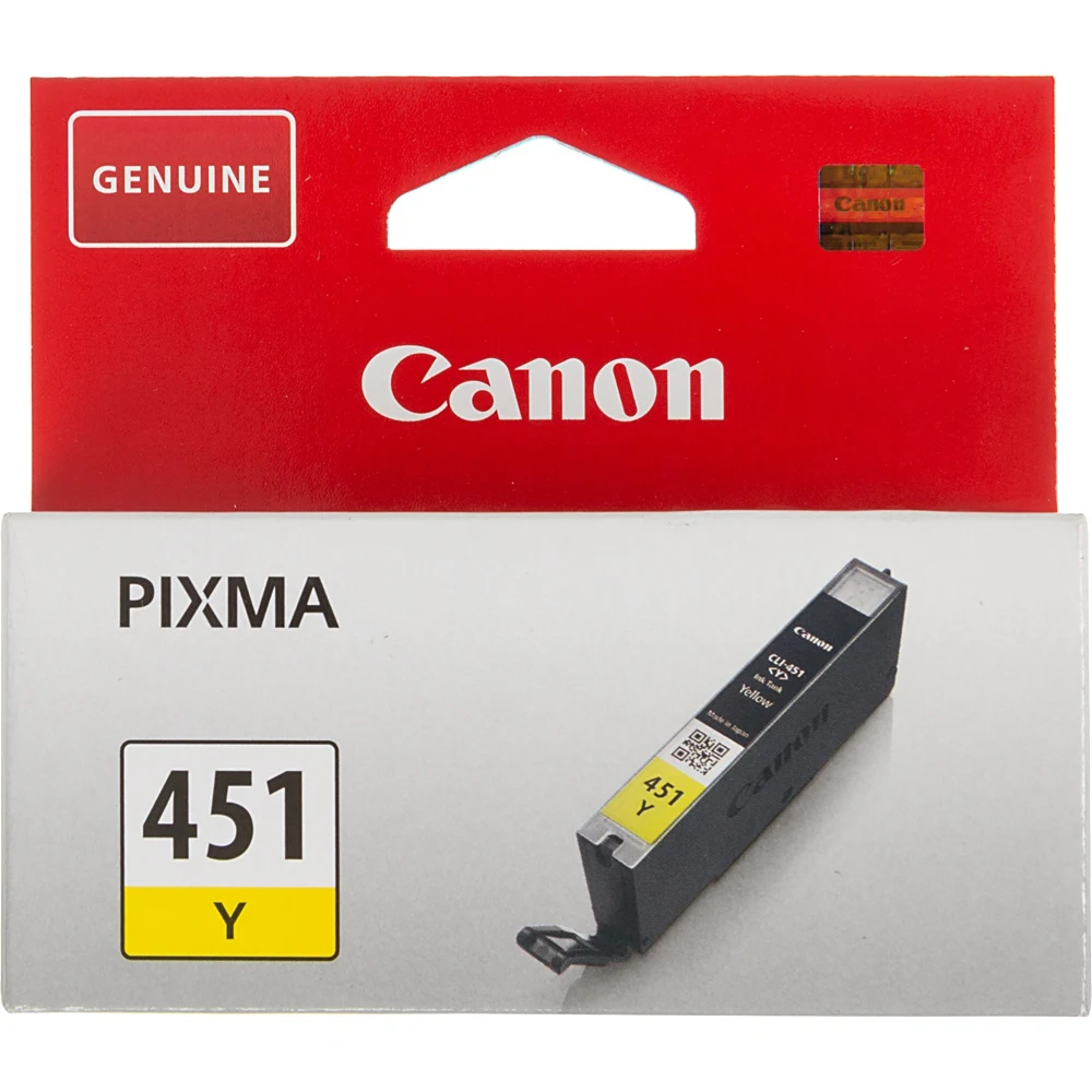 Картридж струйный Canon CLI-451Y 6526B001 желтый(329стр.)(7мл) для Canon Pixma iP7240/MG6340/MG544