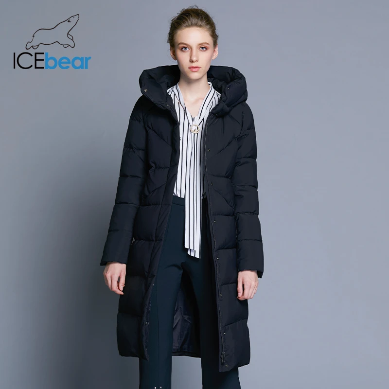 ICEbear 2020 Новинка высококачественная женская зимняя теплая куртка простой манжет