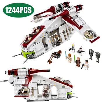 

75021 Wars Star Toy Republic Gunship Set StarWars Compatible with Lepining 05041 Ship for Children Educational Blocks Toys