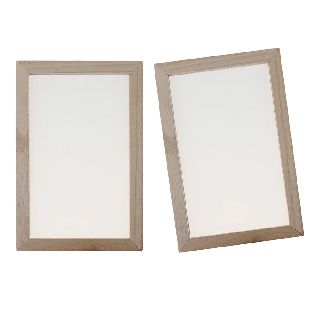 2 PCS 20x30cm Paper Making Screen Frame to Recycle Paper with Dried Flowers Papermaking Mould Tools for DIY Paper Craft