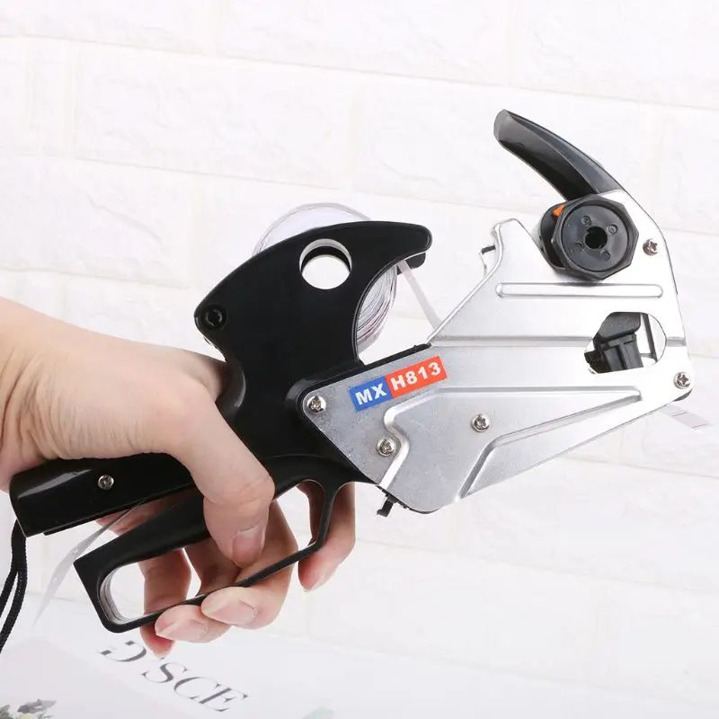 MX-H813 A-line 8 Digits Price Tag Gun Labeler Labeller Label Paper For Retail Store Pricing Tag Display Tool + Ink Roller