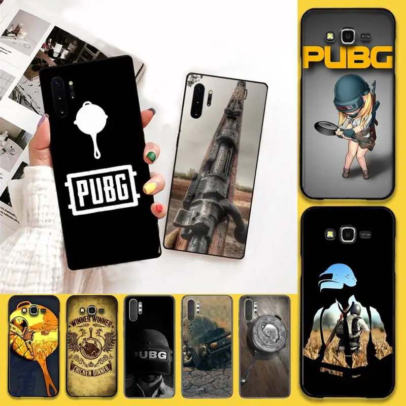 Хит продаж мягкий силиконовый черный чехол PUBG для телефона Samsung Note 7 8 9 10 Lite Plus Galaxy
