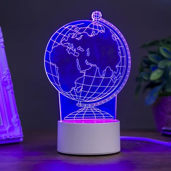 

Lamp "Globus" LED RGB from the network 10.5x13x20.5 cm