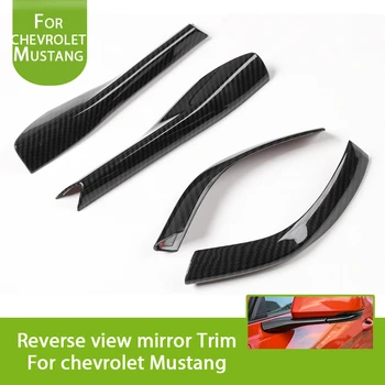 

Car Rearview Mirror Base Pedestal Cover Frame Trim for Ford Mustang 2015-2017 (Carbon Fiber Look)