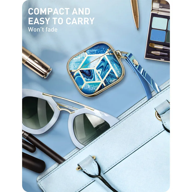 Coque De Protection Marbre Pour AirPods Pro (2019) - I-Blason Cosmo Series, Anti-Choc, Avec Dragonne