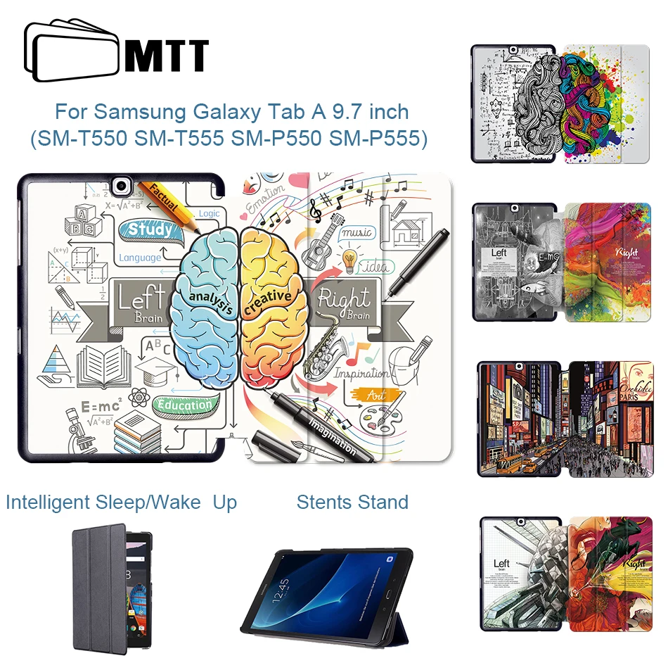 MTT чехол с граффити для samsung Galaxy Tab A 9,7 дюймов SM-T550 SM-T555 из искусственной кожи флип смарт-чехол для планшета funda SM-P550 SM-P555