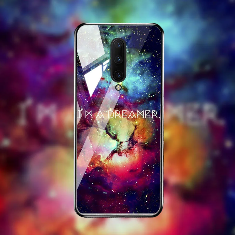 Q052 Чехол из закаленного стекла для Oneplus 7T 7 Pro чехол s On для One plus 7T 7 Pro Чехол Coque Funda Bumper Coque для OnePlus 7 Pro - Цвет: Q052