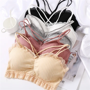 

Women Bra Confortable Gathering Bralette Push Up Bra Internal Sponge Removable Beauty Back Design For Lady New Solid Color