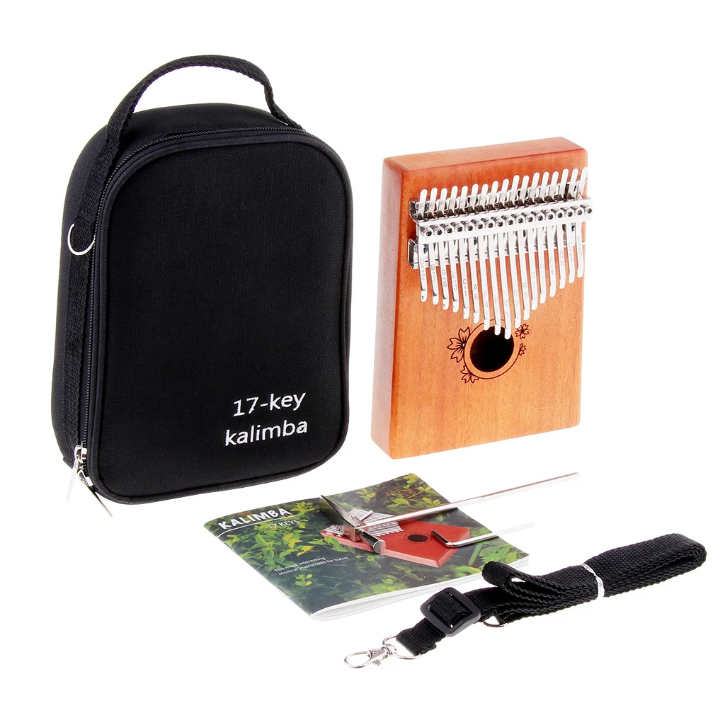 17Keys Finger Thumb Piano Kalimba African with Tuning Hammer for Kids