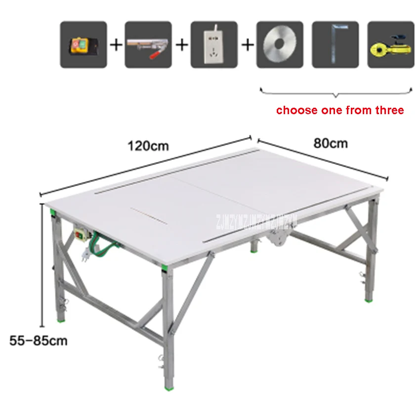 Портативная подъемная и декорированная деревообрабатывающая пила высокого качества, домашняя Складная пила, стол деревообрабатывающий верстак(120*80 см
