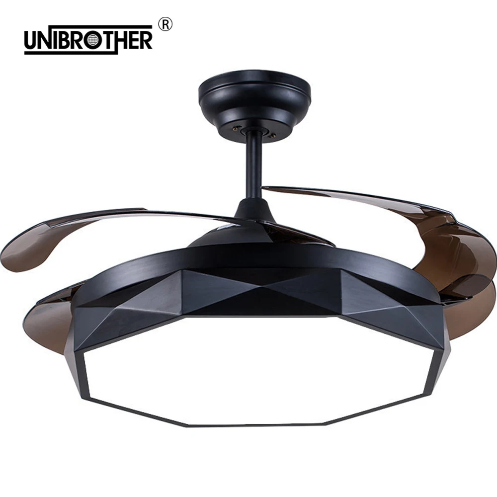 

42 inch Ceiling Fan Lamp with Lights 110v 220v Remote Control Lamp fans Home Low-Profile Blades invisib Low-Profile/Flush-mount