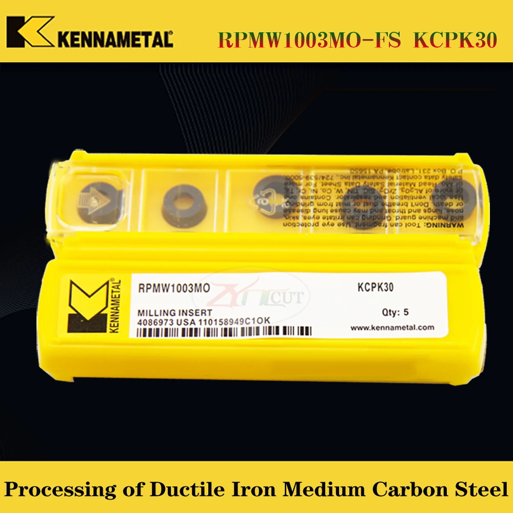 10 шт. kennametal RPMW1003MO-FS KC725M SPMIC9 KC522M KCPK30 фрезерные вставки из нержавеющей стали с высокой твердостью