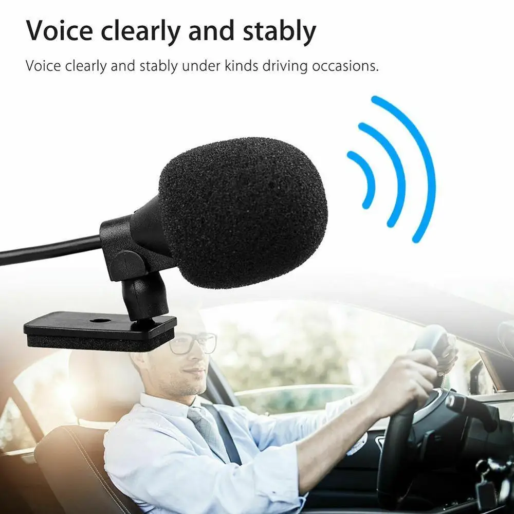 

High Quality 3.5mm Bluetooth Vehicle External Mic Car Radio Stereo Microphone for GPS Player Enabled Audio DVD