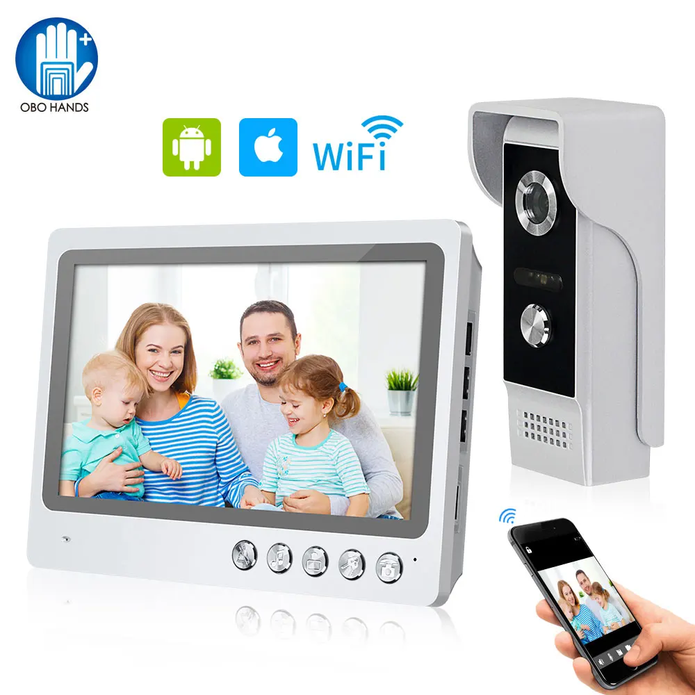 9 Inch Wifi Video Door Phone Wireless Video Intercom System for Home DoorPhone Doorbell Wired Camera + Monitor Remote Unlock
