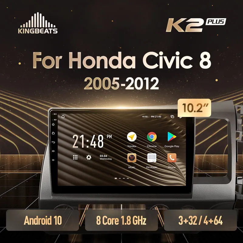 KingBeats штатное головное устройство For Honda Civic 8 FK FN FD 2005 2012 Right hand driver GPS автомагнитола