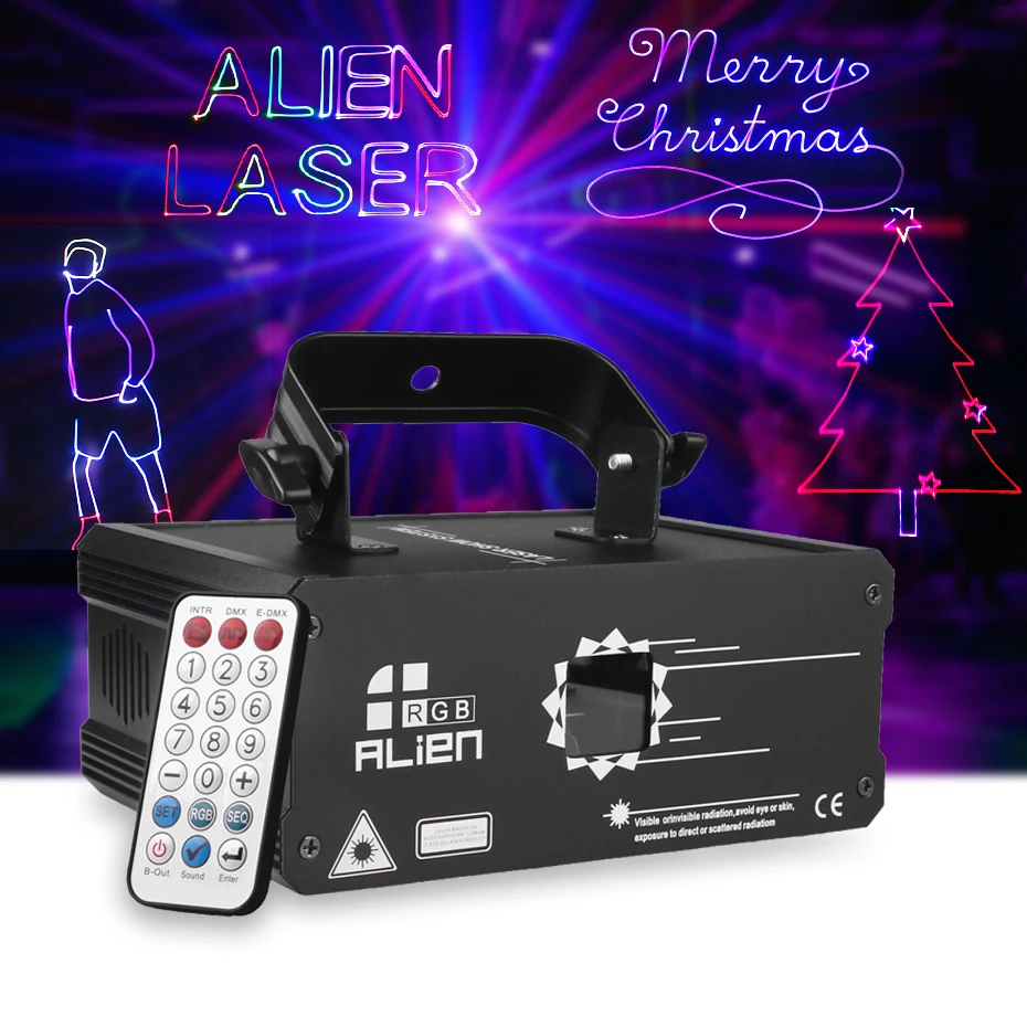 Лазерное сценическое освещение ALIEN 500 мВт 1 Вт RGB с Bluetooth и дистанционным