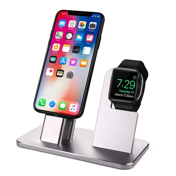 

2 IN 1 Charging Dock Station Cradle Stand Holder Charger For iPhone X XR XS Max 8 7 6S 6 Plus SE For Apple Watch Charger