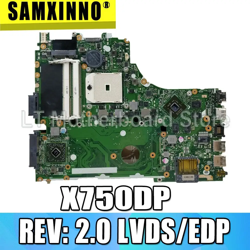 X750DP материнская плата REV: 2 0 для For Asus X550 X550DP K550D X550D ноутбука Материнская Тест 100%