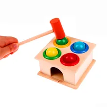 Jeu de Hamster en bois pour enfants, 1 ensemble, boîte à marteau, jouet éducatif, amusant, apprentissage précoce