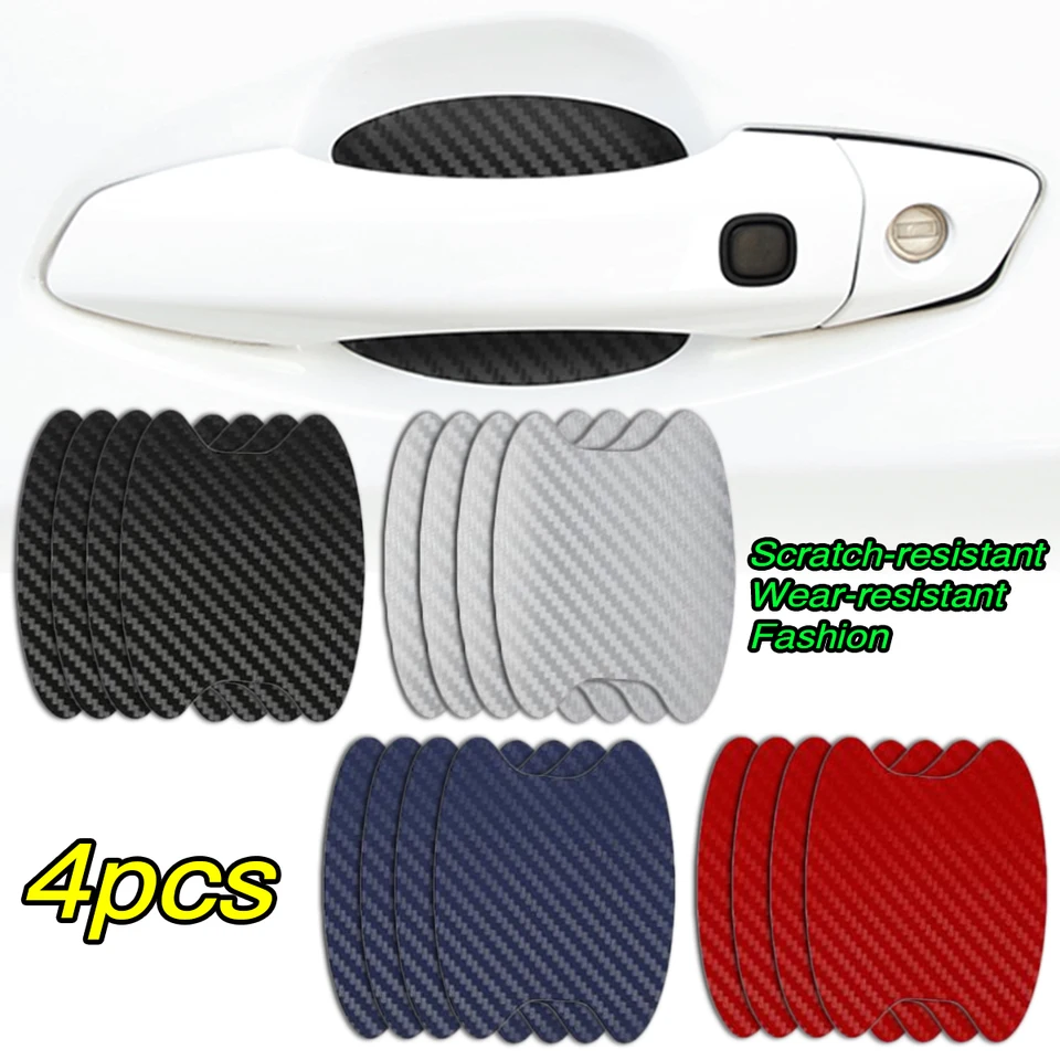 Acquista 4 pezzi pellicola protettiva per maniglia auto universale invisibile in fibra di carbonio per maniglia porta auto adesivo antigraffio adesivo per auto styling in Italia a partire da 12