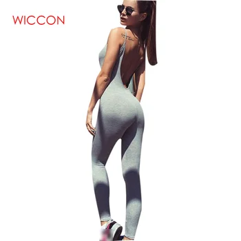 

Summer Streetwear Women's Jumpsuit Sexy Bodycon Wear Backless Summer Solid Jumpsuit Clothes
